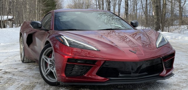 How can you stay safe while driving a Corvette in the rain