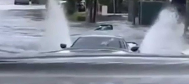 What are the dangers of driving a Corvette in the rain