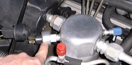 Where is Chevy Ac Compressor High Pressure Switch Location?