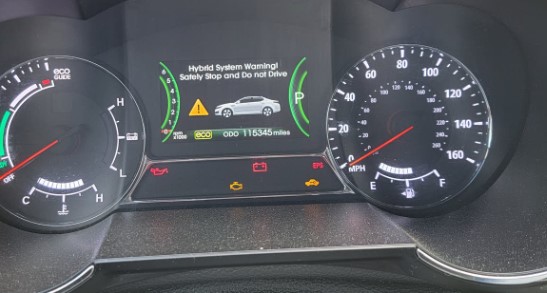 Kia Optima Hybrid System Warning Light Fault