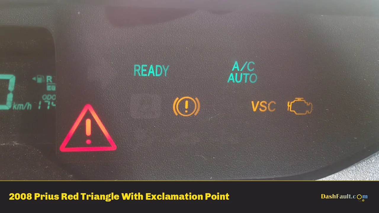 2008 Prius Red Triangle With Exclamation Point