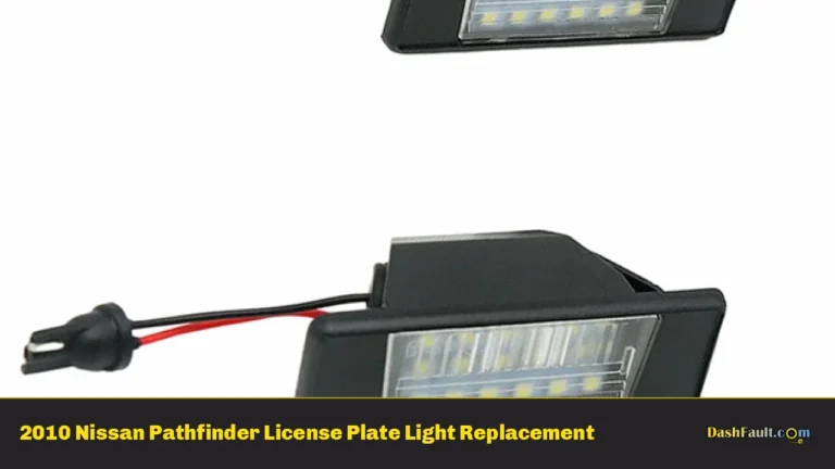 2010 Nissan Pathfinder License Plate Light Replacement