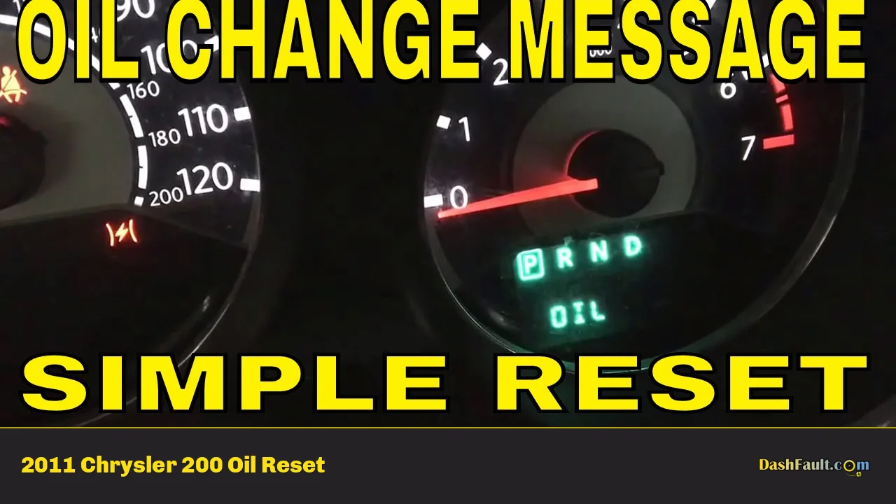 2011 Chrysler 200 Oil Reset