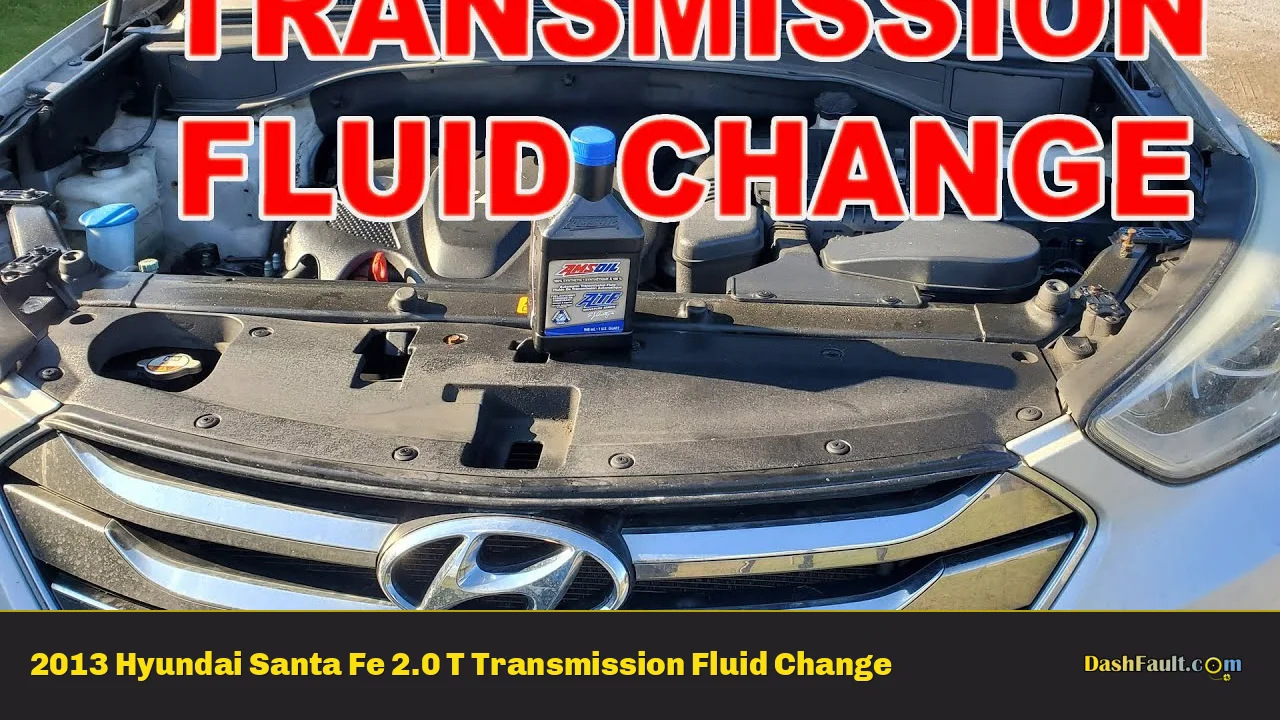 2013 Hyundai Santa Fe 2.0 T Transmission Fluid Change