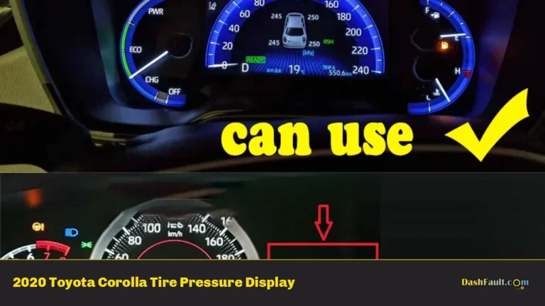 2020 Toyota Corolla Tire Pressure Display