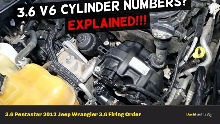 3.6 Pentastar 2012 Jeep Wrangler 3.6 Firing Order