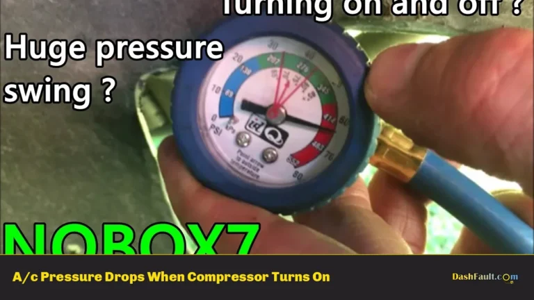 A/c Pressure Drops When Compressor Turns On