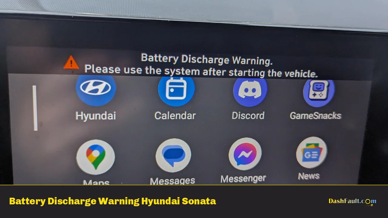 Battery Discharge Warning Hyundai Sonata