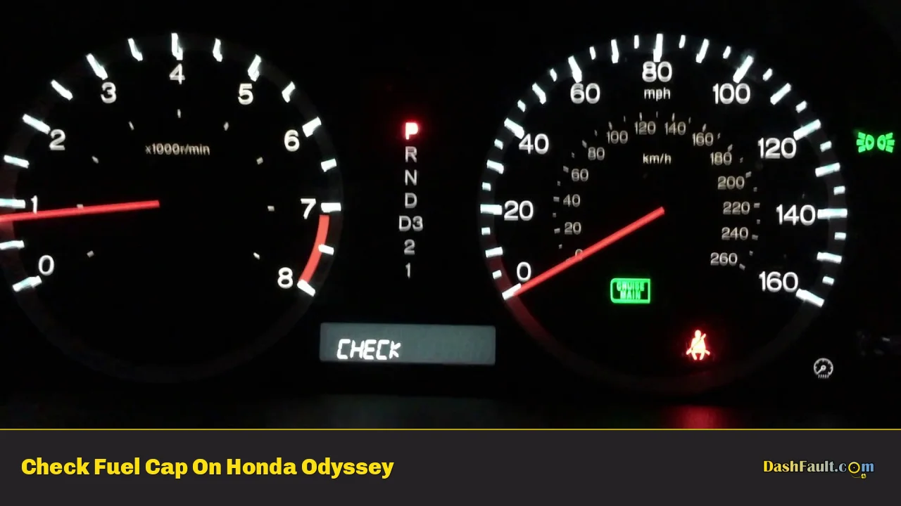 Check Fuel Cap On Honda Odyssey