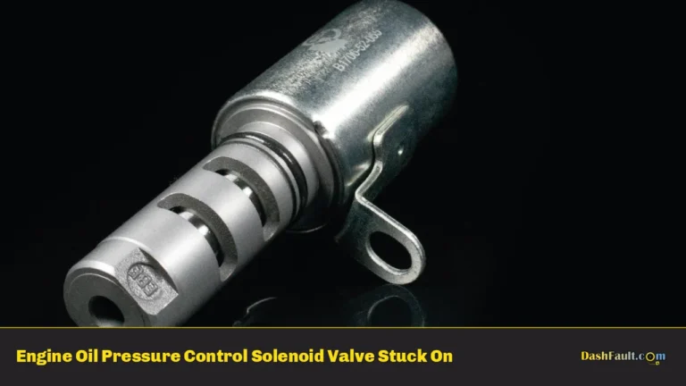 Engine Oil Pressure Control Solenoid Valve Stuck On