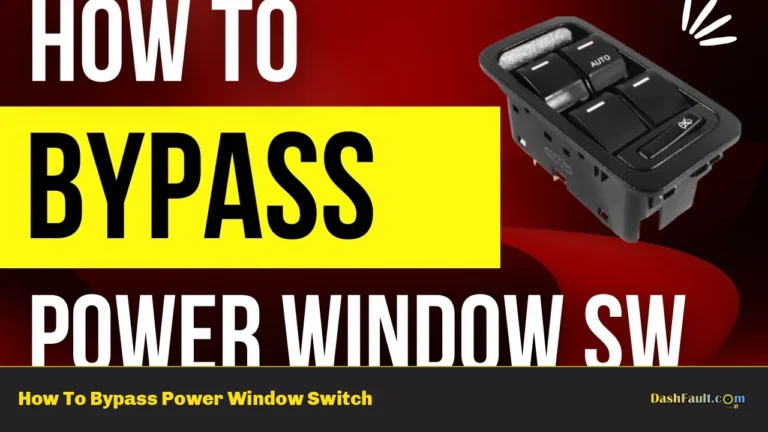 How To Bypass Power Window Switch