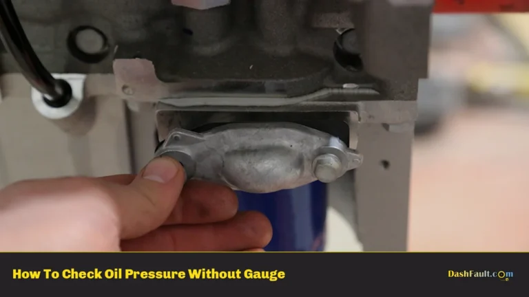 How To Check Oil Pressure Without Gauge