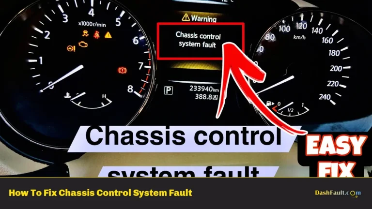 How To Fix Chassis Control System Fault