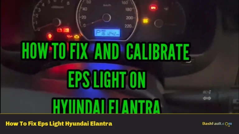 How To Fix Eps Light Hyundai Elantra