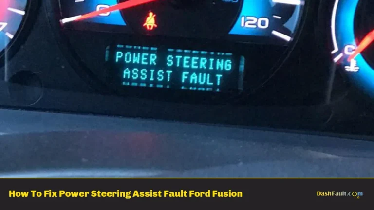 How To Fix Power Steering Assist Fault Ford Fusion