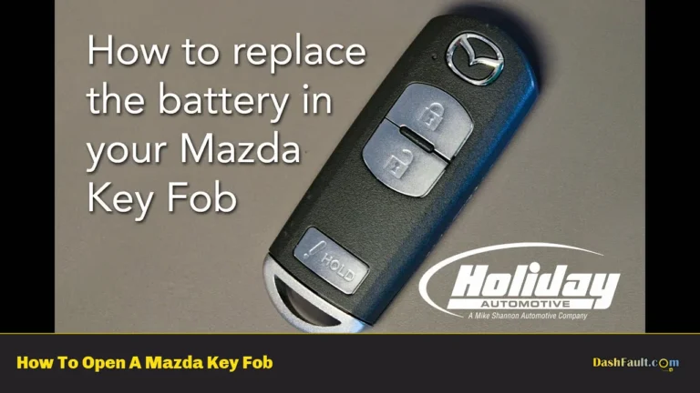 How To Open A Mazda Key Fob