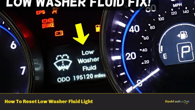 How To Reset Low Washer Fluid Light