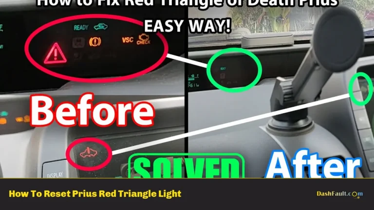 How To Reset Prius Red Triangle Light