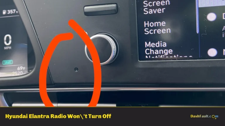 Hyundai Elantra Radio Won't Turn Off