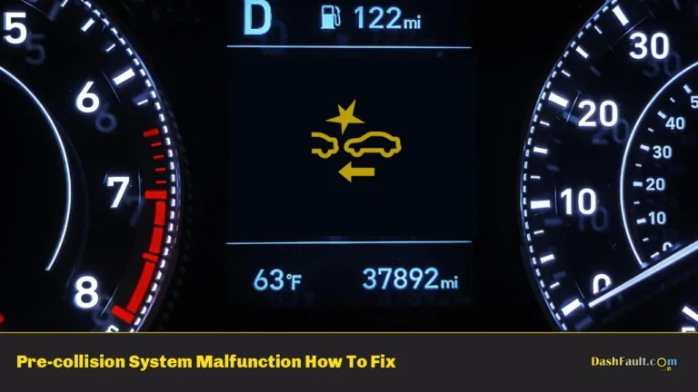 Pre-collision System Malfunction How To Fix