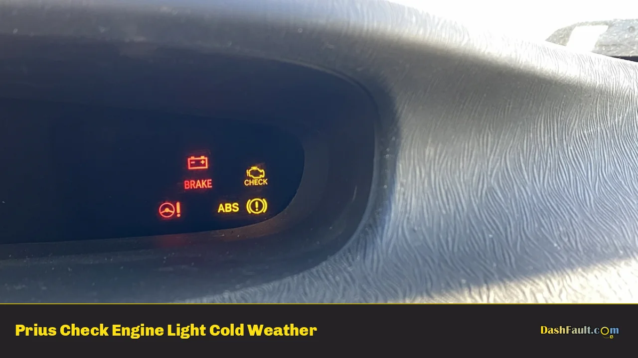 Prius Check Engine Light Cold Weather