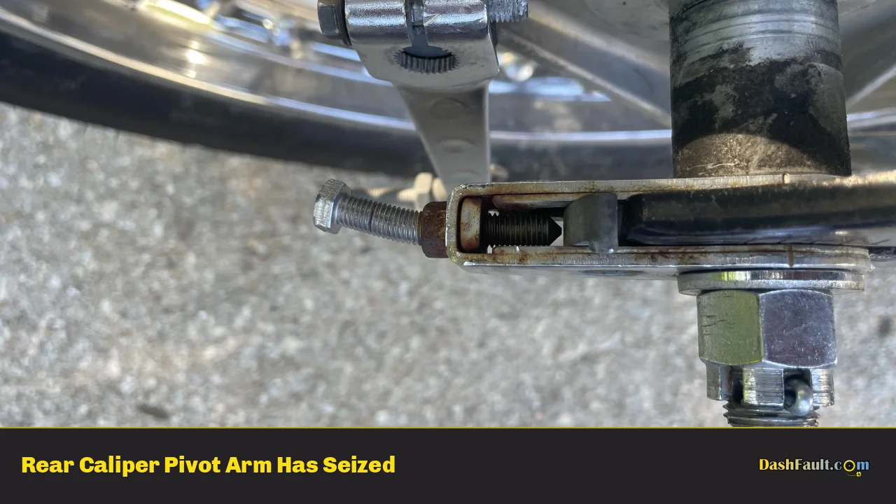 Rear Caliper Pivot Arm Has Seized