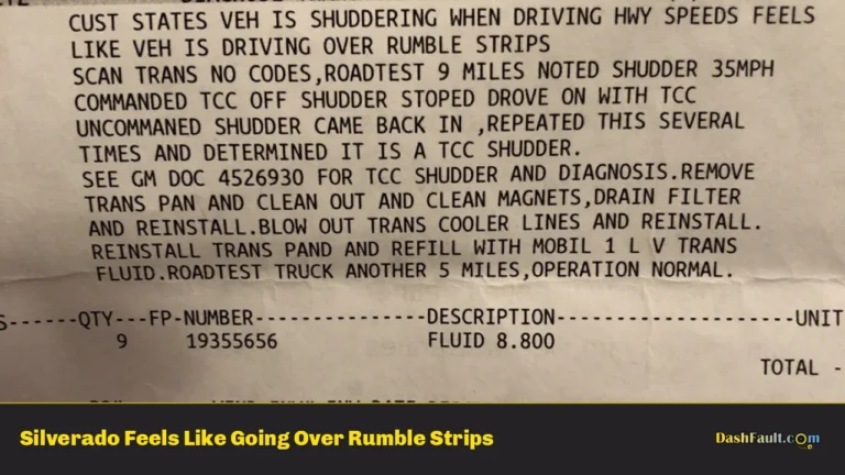 Silverado Feels Like Going Over Rumble Strips