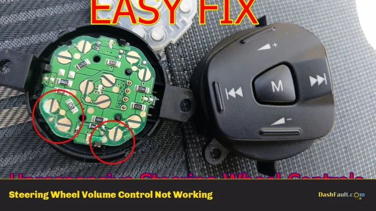 Steering Wheel Volume Control Not Working