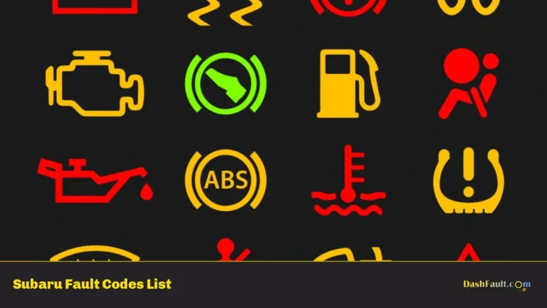 Subaru Fault Codes List