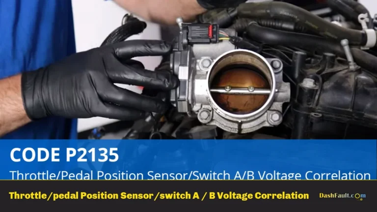 Throttle/pedal Position Sensor/switch A / B Voltage Correlation
