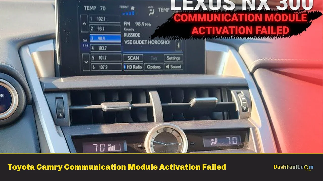 Toyota Camry Communication Module Activation Failed