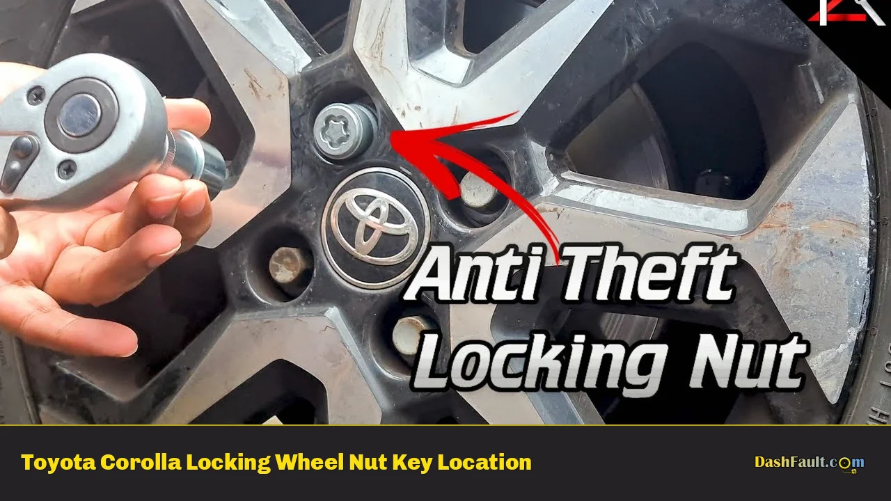 Toyota Corolla Locking Wheel Nut Key Location