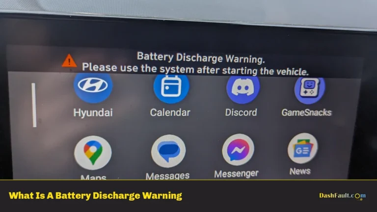 What Is A Battery Discharge Warning