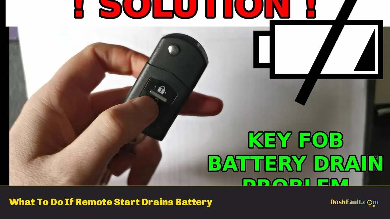 What To Do If Remote Start Drains Battery