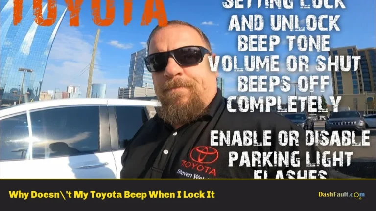 Why Doesn't My Toyota Beep When I Lock It