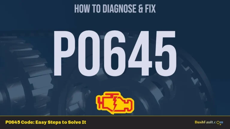 P0645 Code: Easy Steps to Solve It