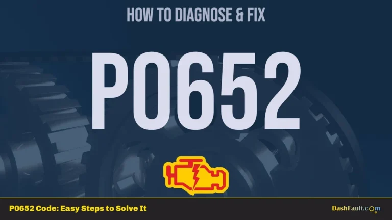 P0652 Code: Easy Steps to Solve It