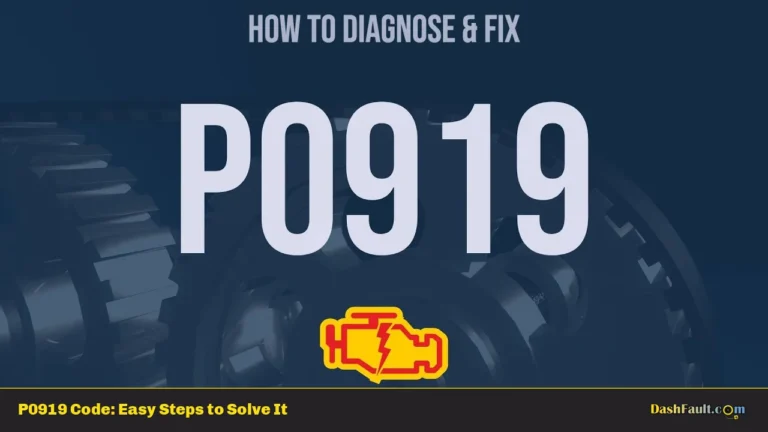 P0919 Code: Easy Steps to Solve It