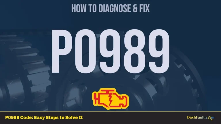 P0989 Code: Easy Steps to Solve It